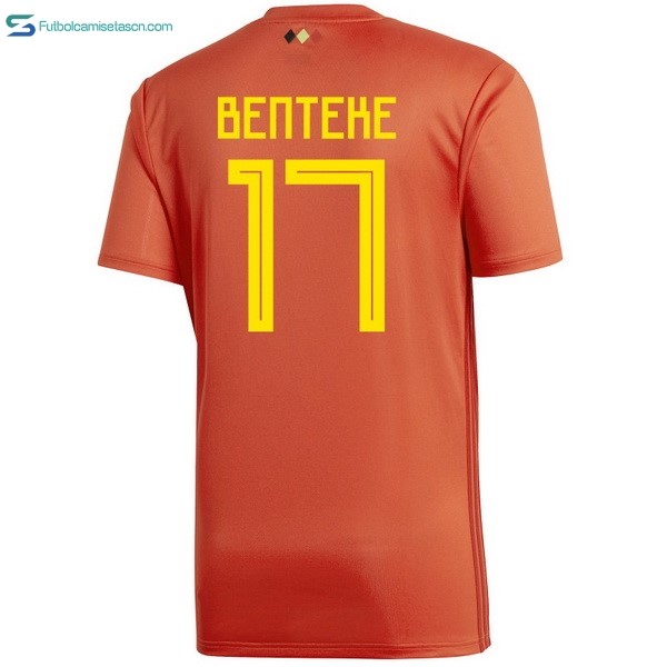 Camiseta Belgica 1ª Benteke 2018 Rojo